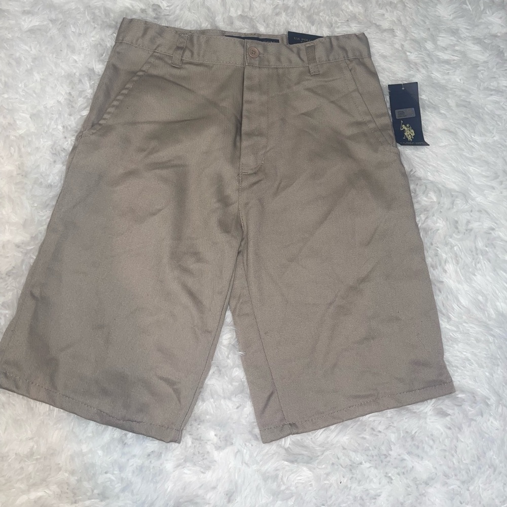 U.S. Polo Assn. boys khaki shorts uniform NWT size 10